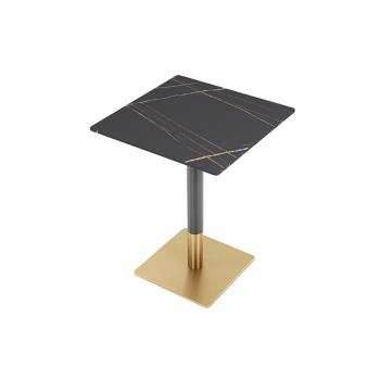 360Home Gastronomiemöbel Esszimmertisch Esstisch Küchentisch für Esszimmer Wohnzimmer tisch Keramik schwarzgold1
